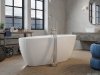 Besco Goya A-Line Glam złota 170x80cm wanna wolnostojąca akrylowa + syfon klik-klak chrom #WA-170-GZL